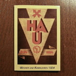 Pfeilkreuz H.A.U. Katalog D14 1924, Wecker und Kaminuhren
